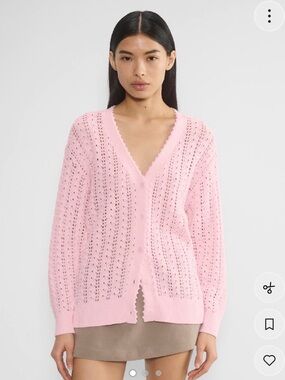 Aritzia Wilfred Reverence Pink Sweater Cardigan XXS